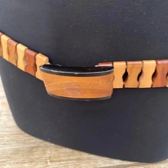 Vintage Womens Wooden Boho Folksy Belt - Picture 5 of 8